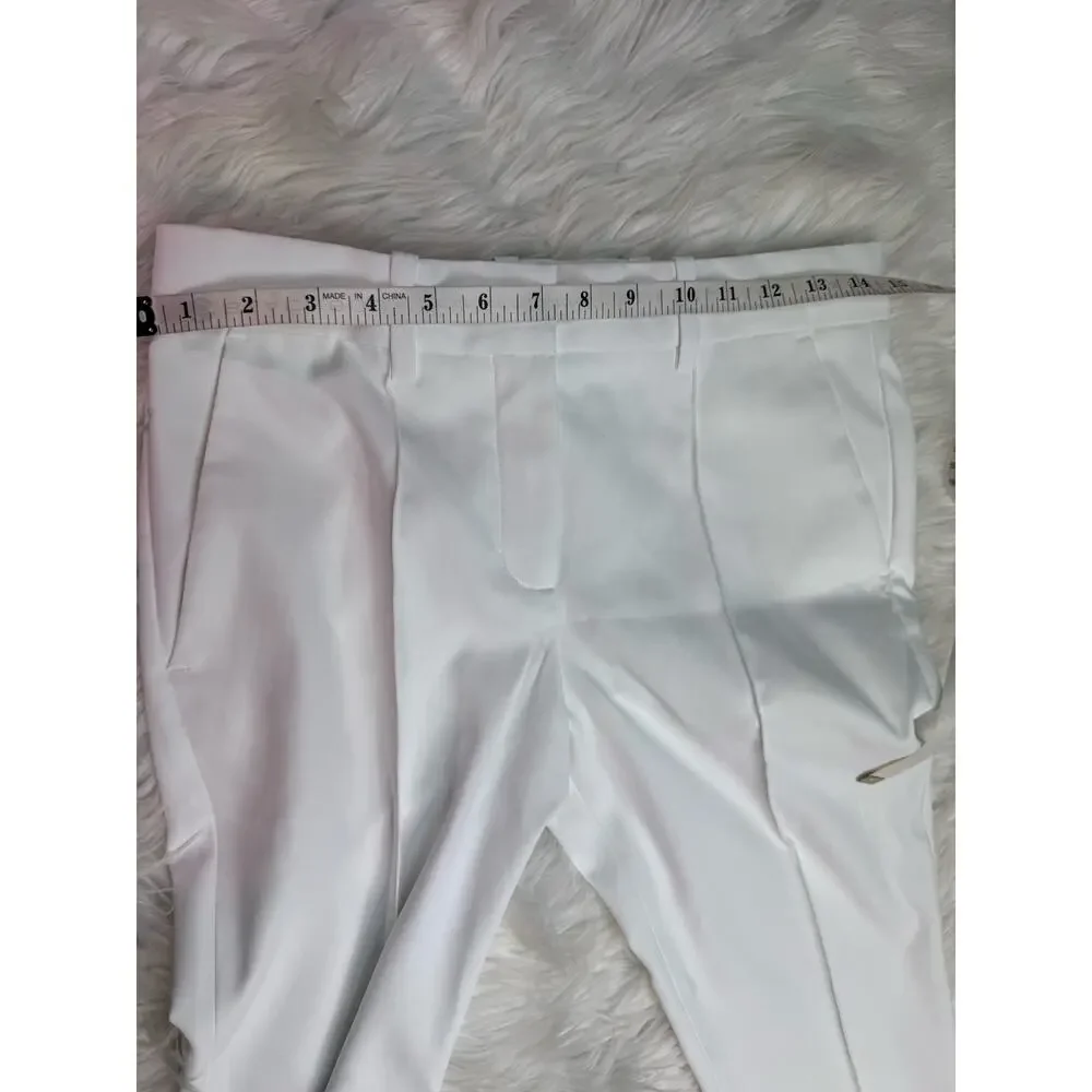 Tory Burch Sport Tech Twill Golf Pant White Size 2 Athleisure Preppy CC